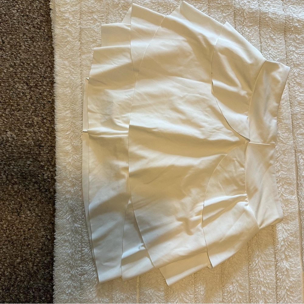 Halara White Layered Women's Miniskirt